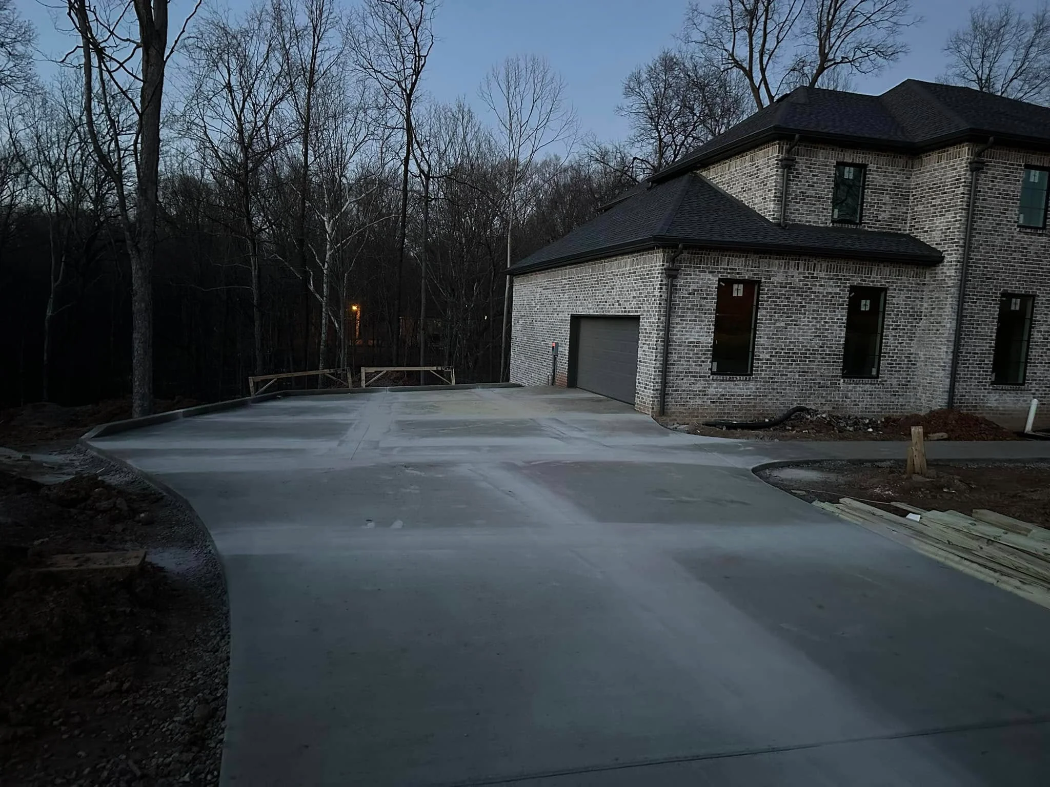 Finished concrete driveway in Clarksville, TN