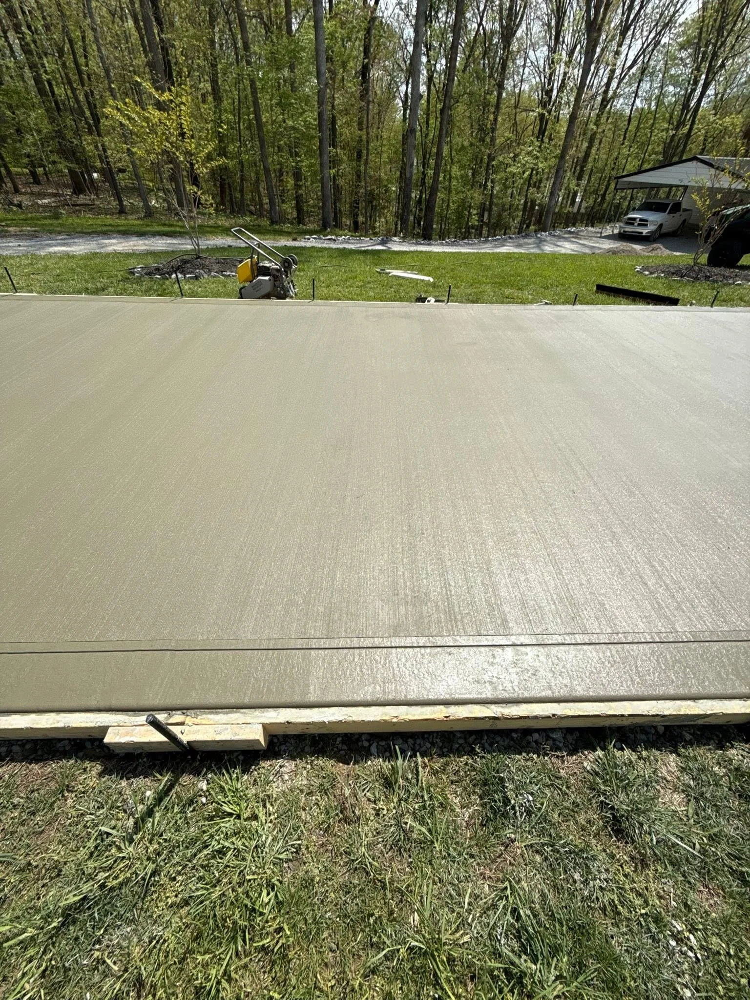 Fresh concrete slab in Clarksville, TN