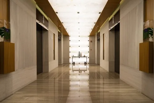 Polished concrete lobby floor in Clarksville, TN