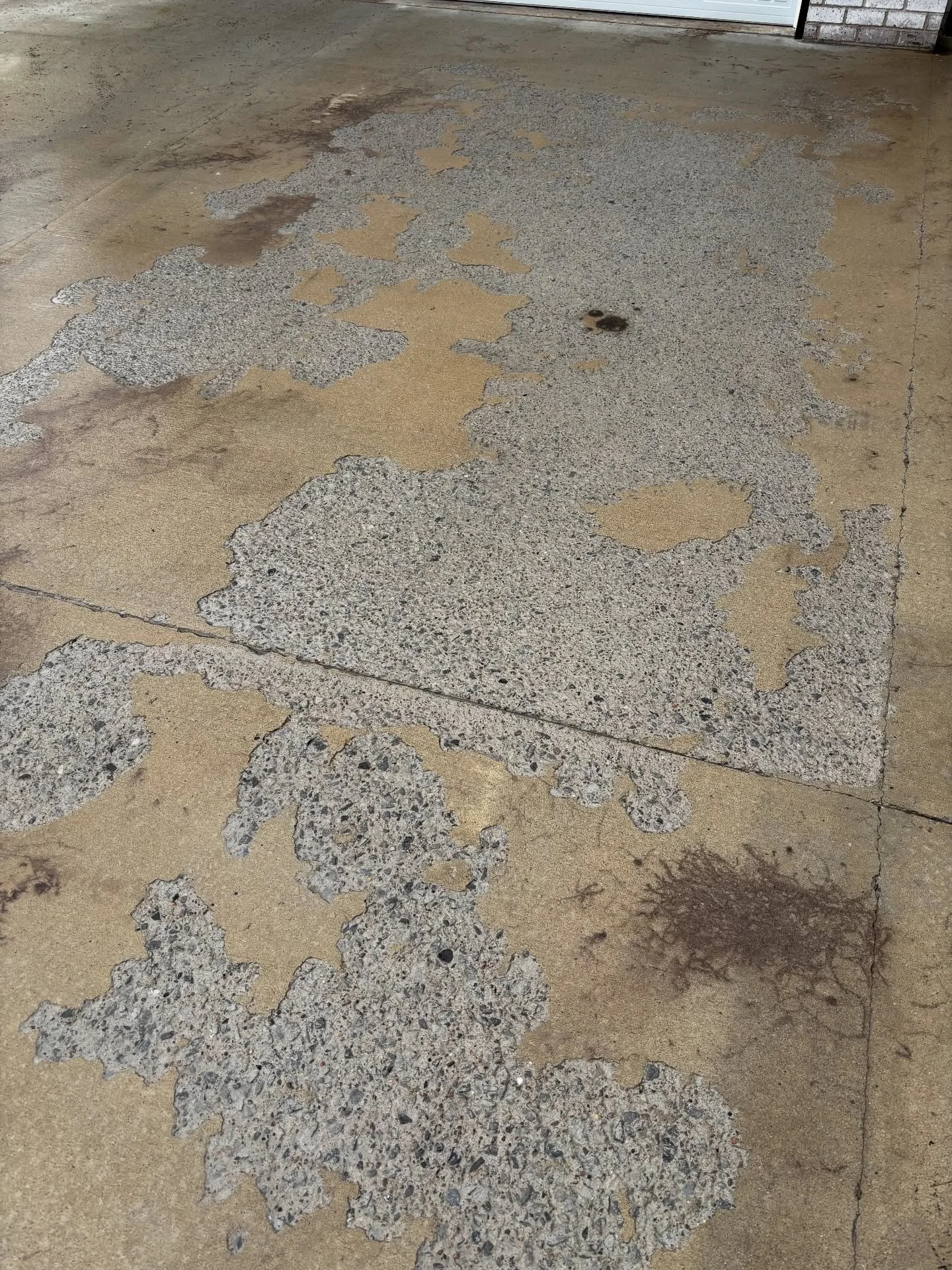 Spalled concrete surface needing repair in Clarksville, TN